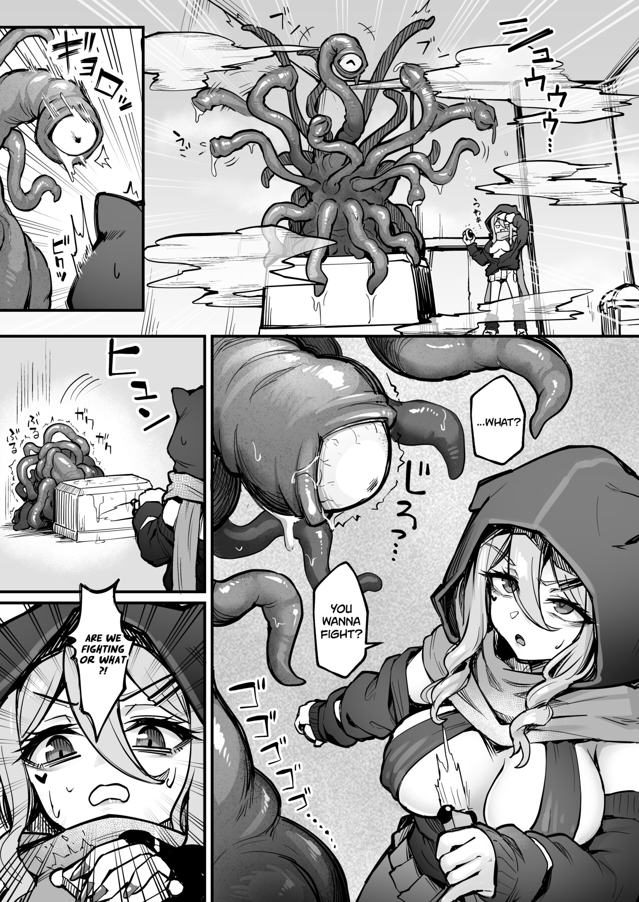 Hentai Manga Comic-A story about an insensitive gal's first orgasm with tentacles-Read-4
